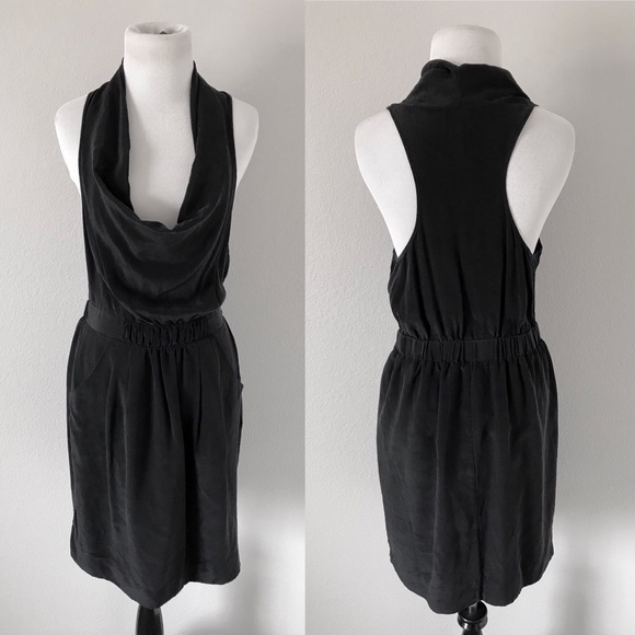 BCBGMaxAzria Dresses & Skirts - {BCBGMaxAzria} Silk Cowl Neck Black Dress